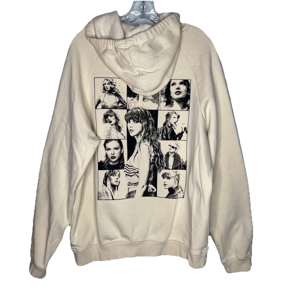 Taylor Swift The Eras Tour Official Merchandise Beige Hoodie Sweatshirt Size M